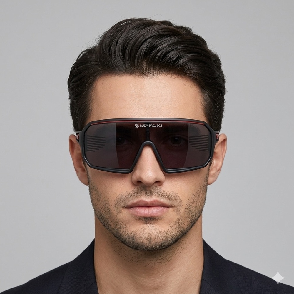 Rudy Project Black Cycling Sports Shield Visor Sunglasses - made in Italy 🇮🇹